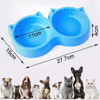 Pet Food Bowl, Cat Face Double for Cats and Puppies
