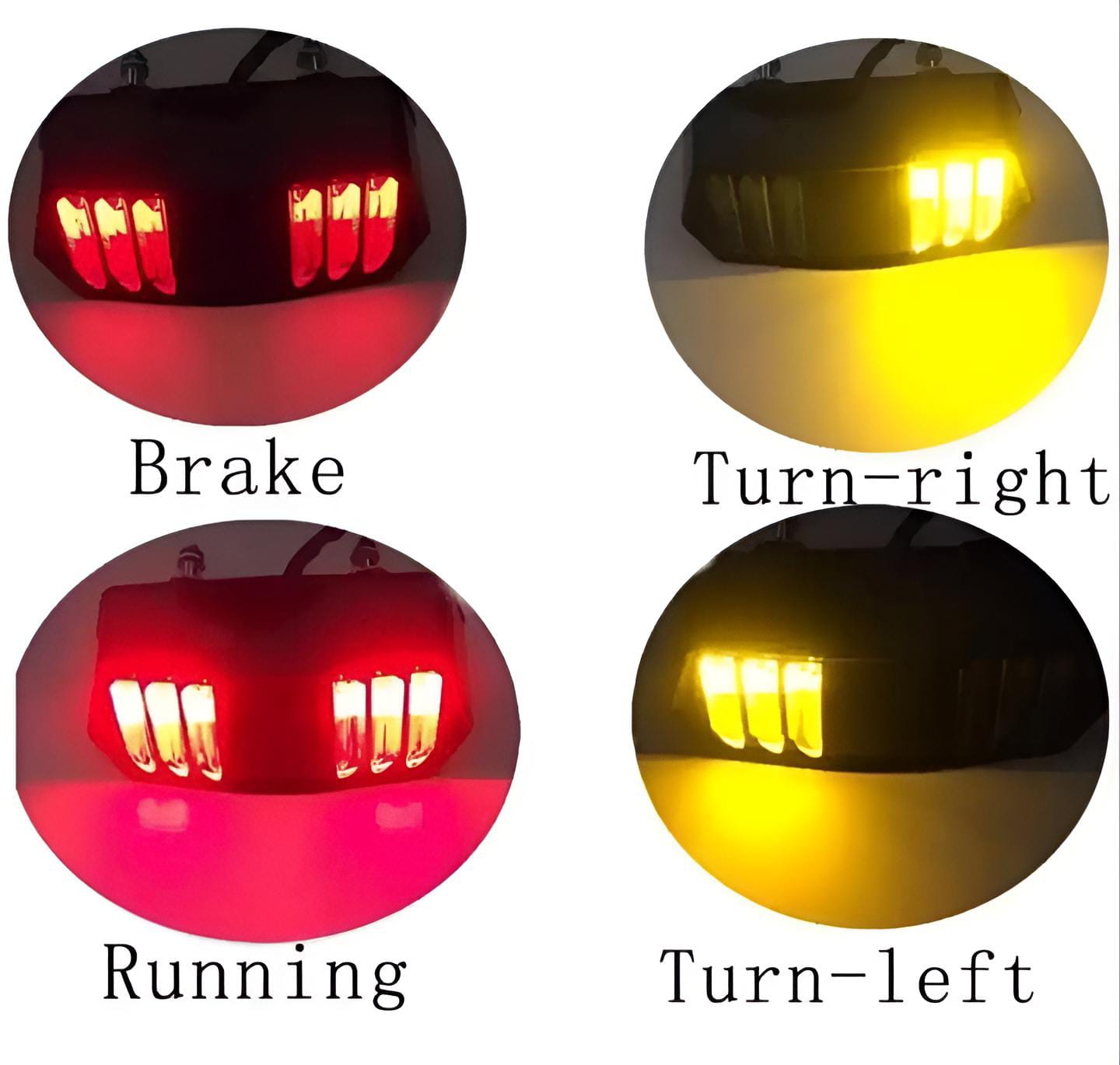Light With Indicator, Universal Motorbike Back DRL Audi Style