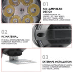 Headlight Spot Lights, LED Auxiliary Lights Waterproof 12V, for Motorcycle