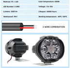 Headlight Spot Lights, LED Auxiliary Lights Waterproof 12V, for Motorcycle