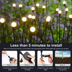 Decorative Lights, Solar Swaying Firefly Garden Outdoor, Waterproof