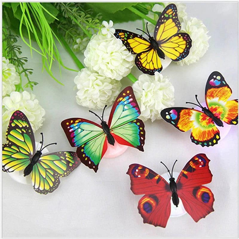 Butterfly, 3D, LED Night Light Glow Color Changing Wall Light