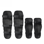 Motorcycle Knee Shin and Elbow Guard Stainless Steel Protective Set