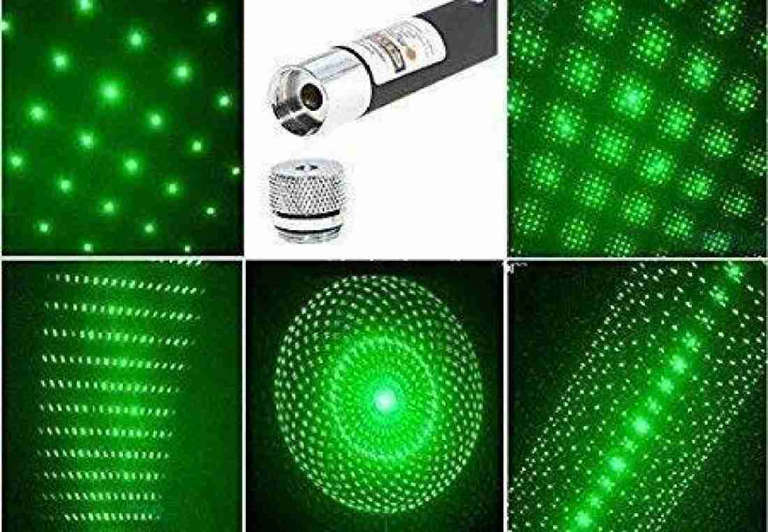 Laser Pointer, Portable Green, with Pattern Head and Light Modes