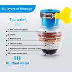 Faucet Mounted Water Filter Stone Purifier with Ring Clip Easy Install