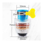 Faucet Mounted Water Filter Stone Purifier with Ring Clip Easy Install
