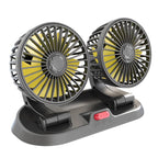 Car Dashboard Cooling Fan, Dual Head, 360 Degree Rotation for Cars