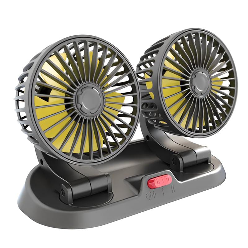 Car Dashboard Cooling Fan, Dual Head, 360 Degree Rotation for Cars