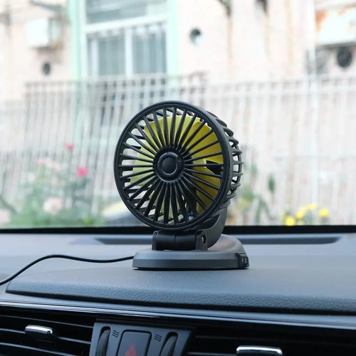 Car Cooling Fan, Multi-Angle Rotatable with USB Cable for Car