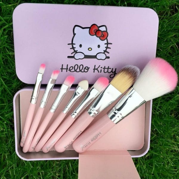 Kitty Makeup Brush, Synthetic Fibre Soft Bristle Brush Kit, Pack of 7