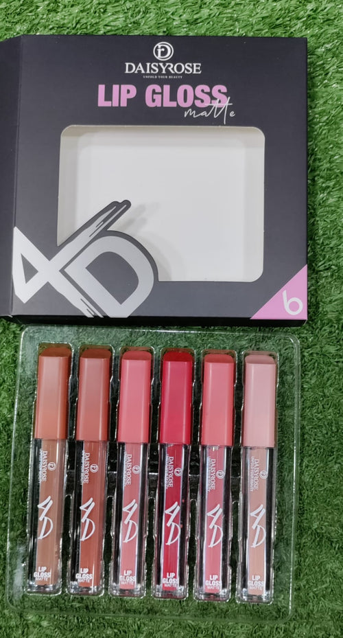 6 Pcs Matte 4D Lipgloss | lip gloss for Girls & women