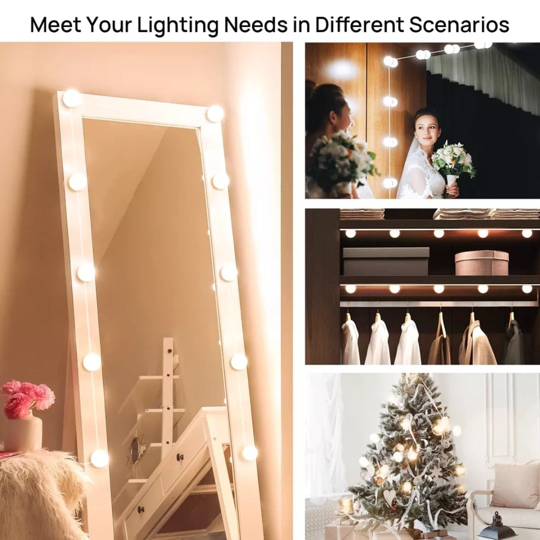 Vanity Mirror Lights, Usb Vanity Lights Makeup Lighting 10 Dimmable Light Bulbs