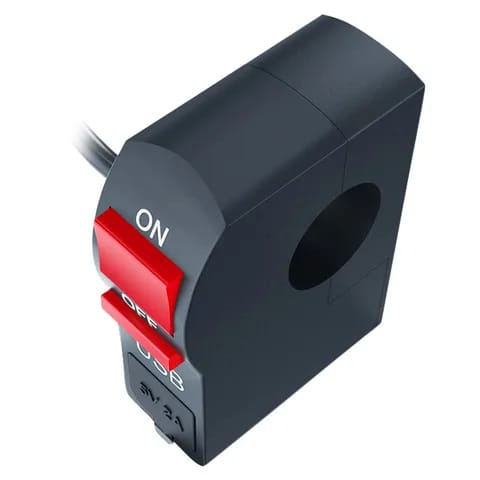 Motorcycle Headlight Indicator Switch with USB Charger 5V 2A