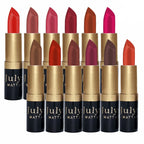 Matte Lipstick Set with Smooth Finish and Rich Colors - Pack of 6 Shades