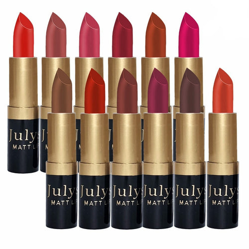 Matte Lipstick Set with Smooth Finish and Rich Colors - Pack of 6 Shades