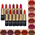 Matte Lipstick Set with Smooth Finish and Rich Colors - Pack of 6 Shades