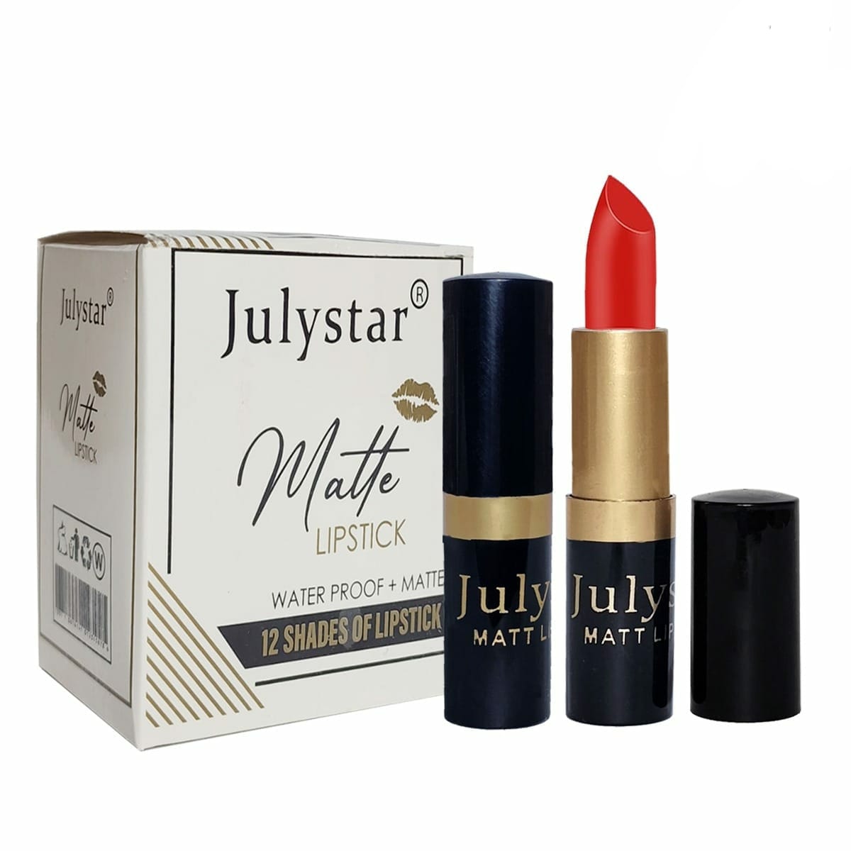 Matte Lipstick Set with Smooth Finish and Rich Colors - Pack of 6 Shades