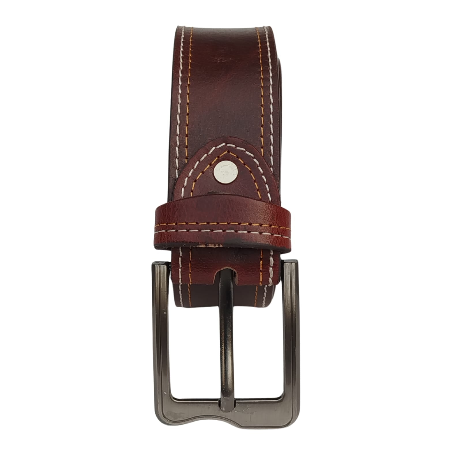 Leather Belt, Mahroon Buffalo, Adjustable Waist Belt, for Men