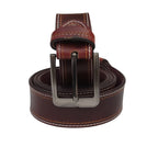Leather Belt, Mahroon Buffalo, Adjustable Waist Belt, for Men