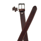 Leather Belt, Mahroon Buffalo, Adjustable Waist Belt, for Men