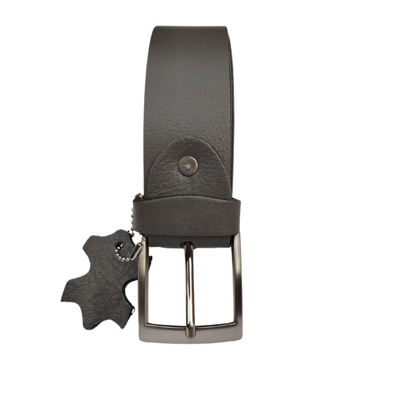 Leather Belt,Grey Buffalo Leather Adjustable Waist Belt, for Men