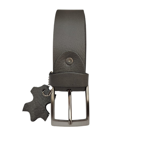 Leather Belt,Grey Buffalo Leather Adjustable Waist Belt, for Men