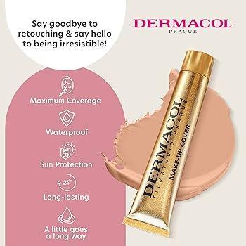 Foundation, Dermacol Makeup Cover, Waterproof Liquid, Smooth Finish Coverage