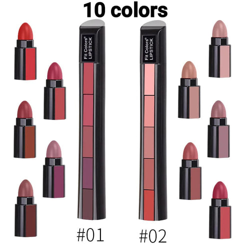 Lipstick, Colors Matte Finish Compact - Set 10