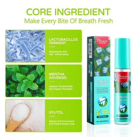 Mouth Spray, Breath Freshener Oral Care Spray - 20ml Pack of 3