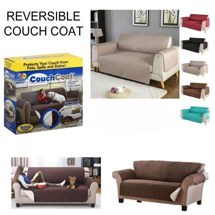 Sofa Cover Couch Protector Washable Furniture Cover Brown