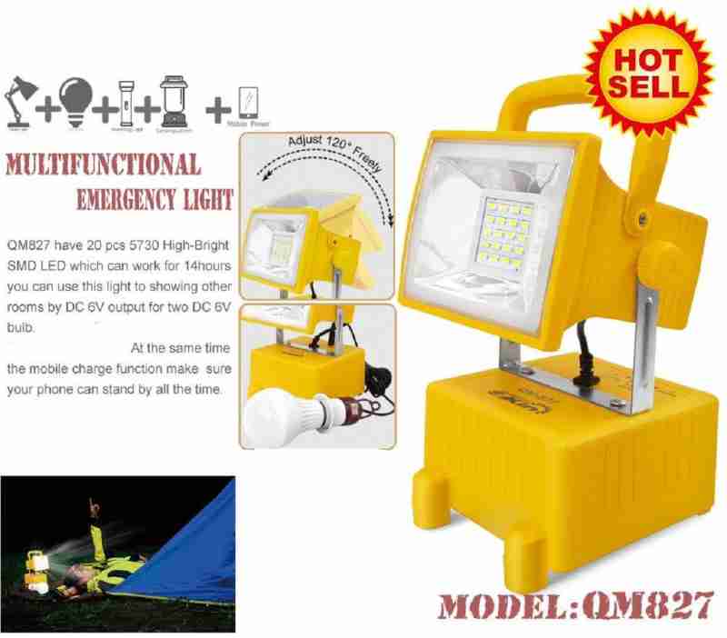 Emergency Lamp, Rechargeable LED with FM Radio and MP3 Player