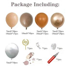 Brown Theme Balloon Garland Kit Party Decoration Set - 155 Pieces