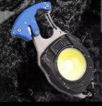 Multifunction Keychain COB Work Lights Strong Magnet Mini Torch with Cigarette Lighter