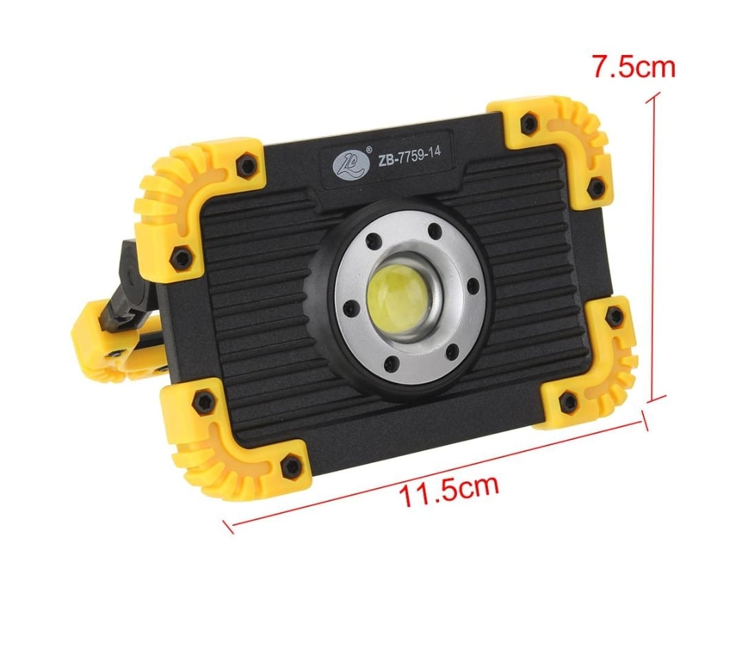 Light, Rechargeable LED Work COB Portable Lamp with Power Bank