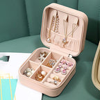Box, Travel Leather Pocket Jewellery Organizer, with Zipper Leather Storage Case