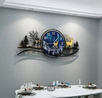 Wooden Wall Clock, Modern LED, Decorative 3D Design Large Size