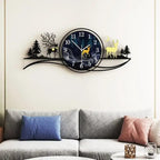 Wooden Wall Clock, Modern LED, Decorative 3D Design Large Size
