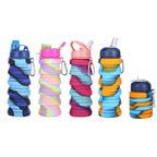 Water Bottle, Collapsible Leak Proof with Snap Hook