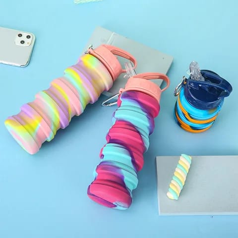Water Bottle, Collapsible Leak Proof with Snap Hook