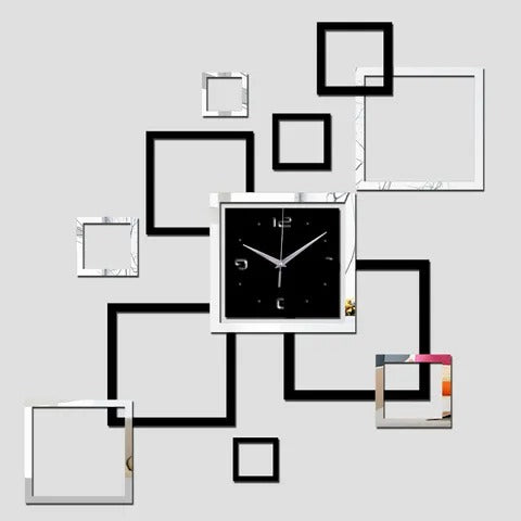 Wall Clock, Acrylic Mirror, Decorative Home Clock -  20 Inch