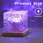 Lamp, Dynamic Water Ripple, 3 Color LED Crystal Table Light
