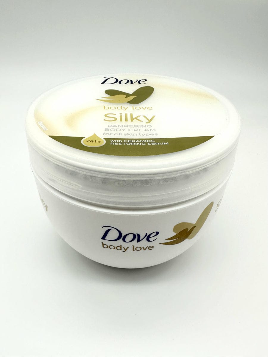 Dove Silky Moisturizing Body Cream (300 ml) - High Nutrients and Rich Essential Oils