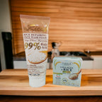 Kit 2 Pcs Deep Facial Cleanser And Repairer With Rice Extract Eliminates Fats And Impurities 150ML Yardlie Clarifying Hyaluronic Acid Rice Scrub + Collagen Beauty Cream