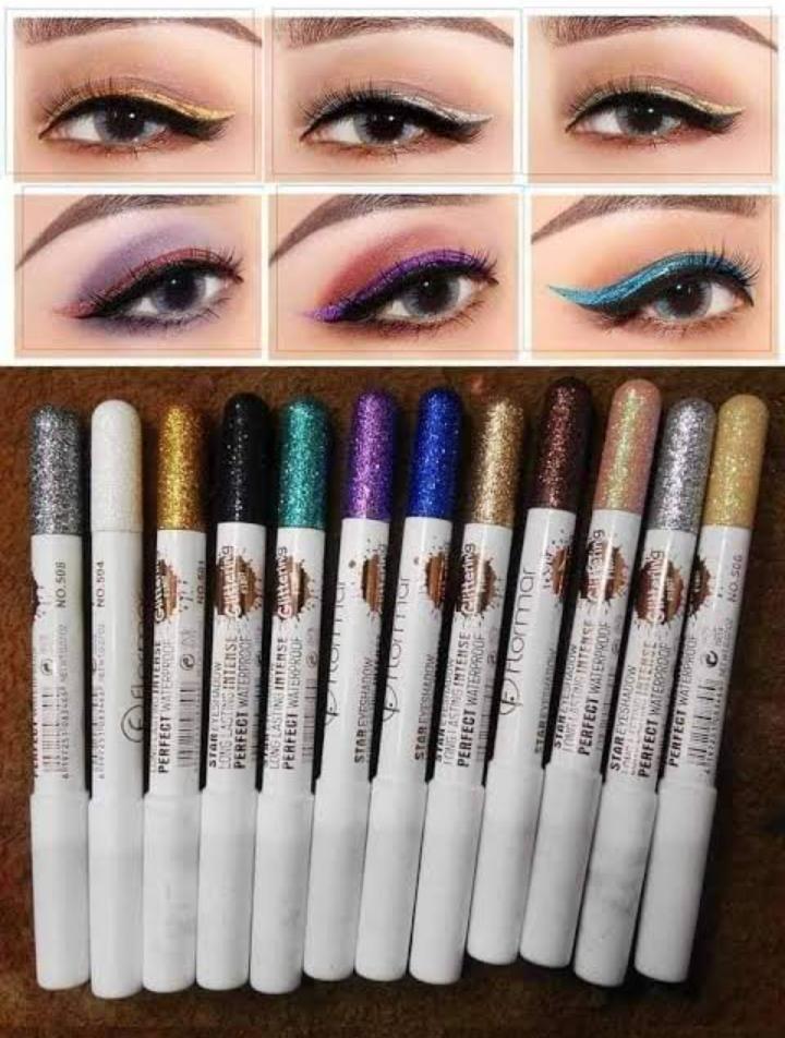Violet Glitter Eye Shadow Pencil Set – 6 or 12 Shades