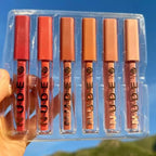 Pack of 6 Nude Look High Pigment Matte Lipgloss Long Lasting Soft &amp; Smooth Lipgloss (Random Color)