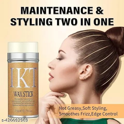 IKT Hair Wax Stick – Styling Gel Cream for Frizz Control & Fluffy Hair