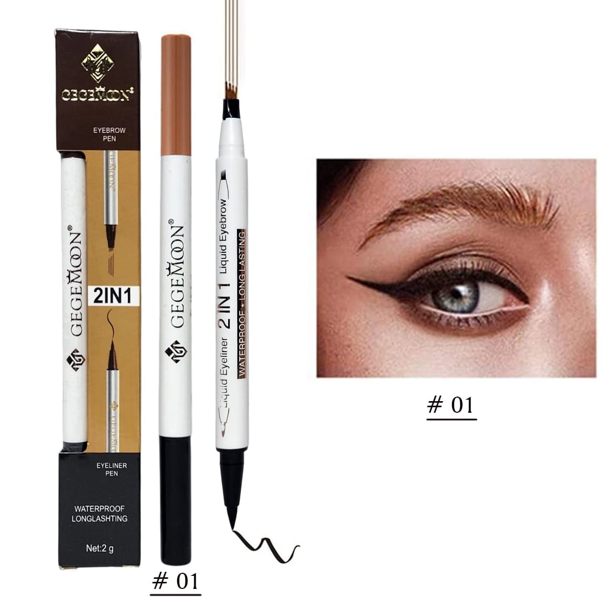Gegemoon Liquid Eyebrow,  Long Lasting Liquid Eyeliner