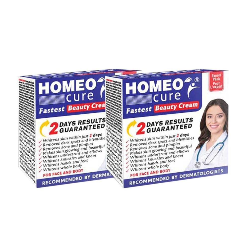 Pack of 2 Homeo Cure Whitening Beauty Cream Highly Concentrated Skincare Cream 30g