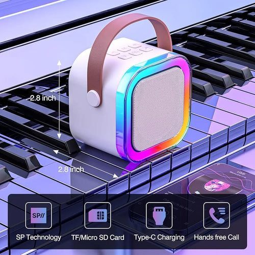 Speaker, Portable Bluetooth Karaoke with RGB Lights 2000mAh