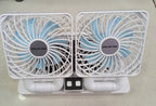 Solar Fan, Double Head Portable Desktop Air Conditioning, Rechargeable